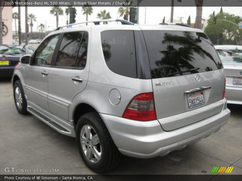 Brilliant Silver Metallic / Charcoal 2005 Mercedes-Benz ML 500 4Matic