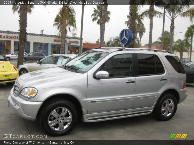 Brilliant Silver Metallic / Charcoal 2005 Mercedes-Benz ML 500 4Matic