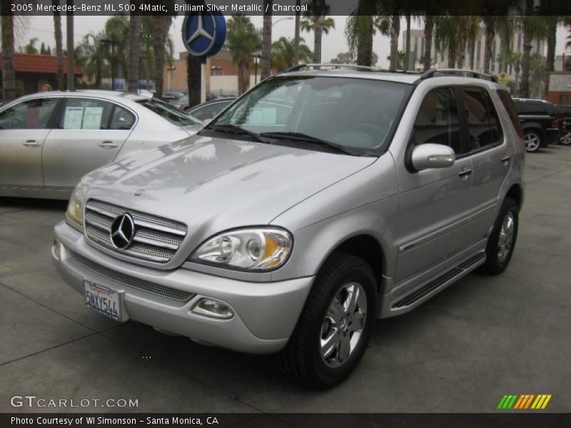 Brilliant Silver Metallic / Charcoal 2005 Mercedes-Benz ML 500 4Matic