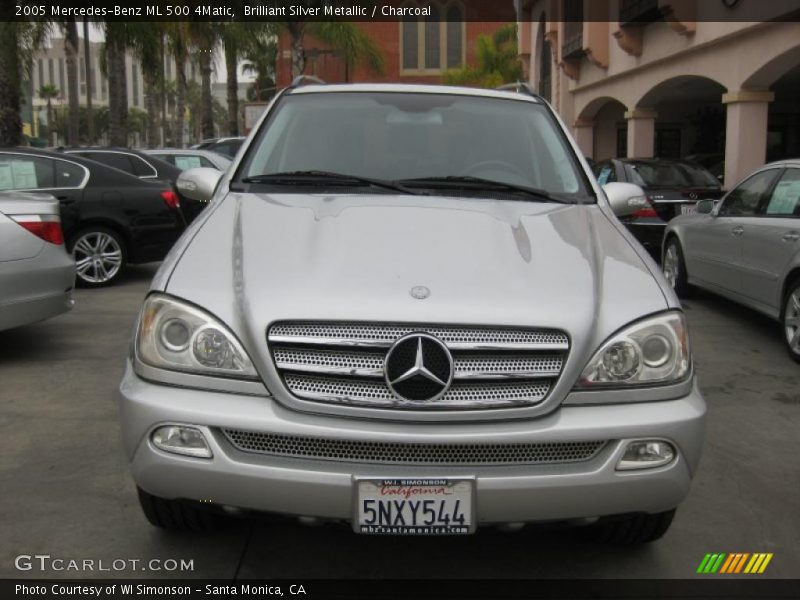 Brilliant Silver Metallic / Charcoal 2005 Mercedes-Benz ML 500 4Matic
