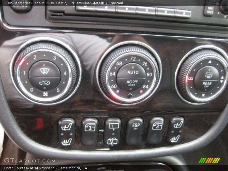 Brilliant Silver Metallic / Charcoal 2005 Mercedes-Benz ML 500 4Matic