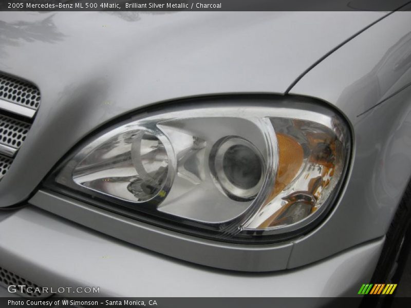 Brilliant Silver Metallic / Charcoal 2005 Mercedes-Benz ML 500 4Matic