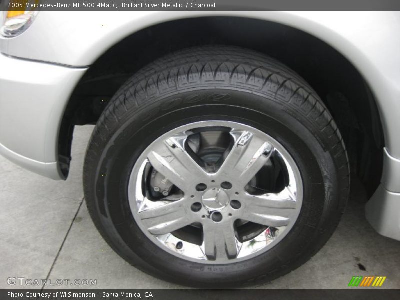 Brilliant Silver Metallic / Charcoal 2005 Mercedes-Benz ML 500 4Matic
