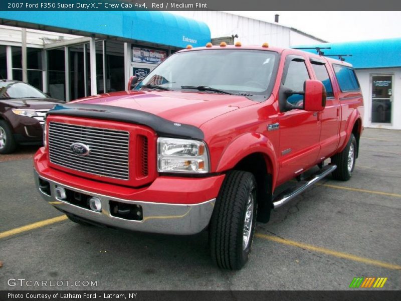 Red / Medium Flint 2007 Ford F350 Super Duty XLT Crew Cab 4x4