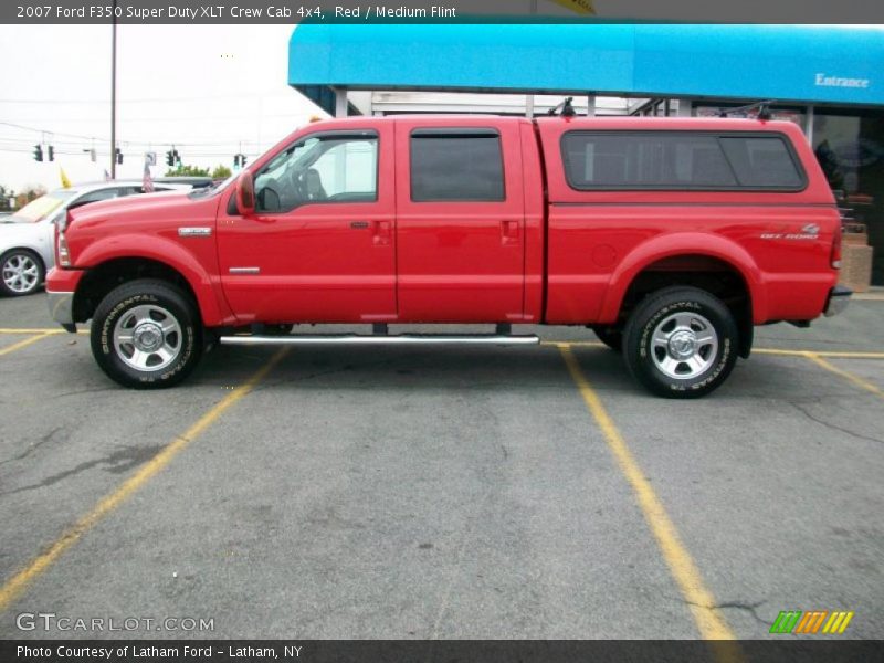 Red / Medium Flint 2007 Ford F350 Super Duty XLT Crew Cab 4x4