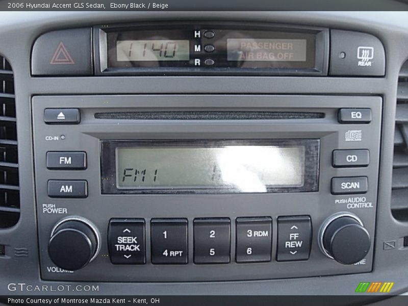 Ebony Black / Beige 2006 Hyundai Accent GLS Sedan