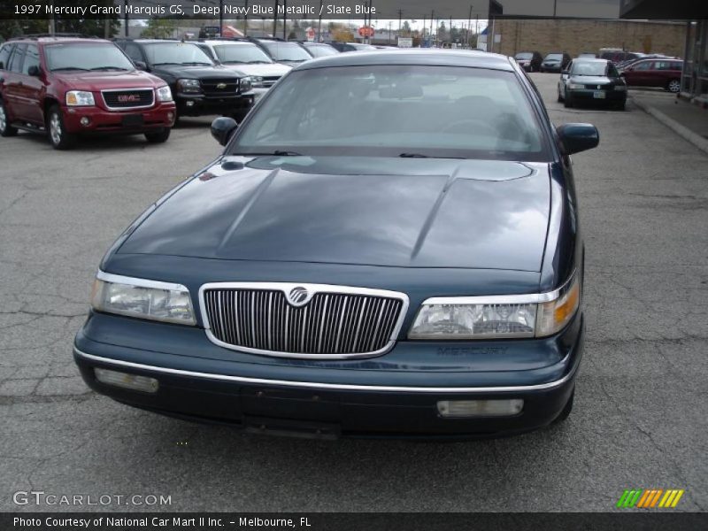 Deep Navy Blue Metallic / Slate Blue 1997 Mercury Grand Marquis GS