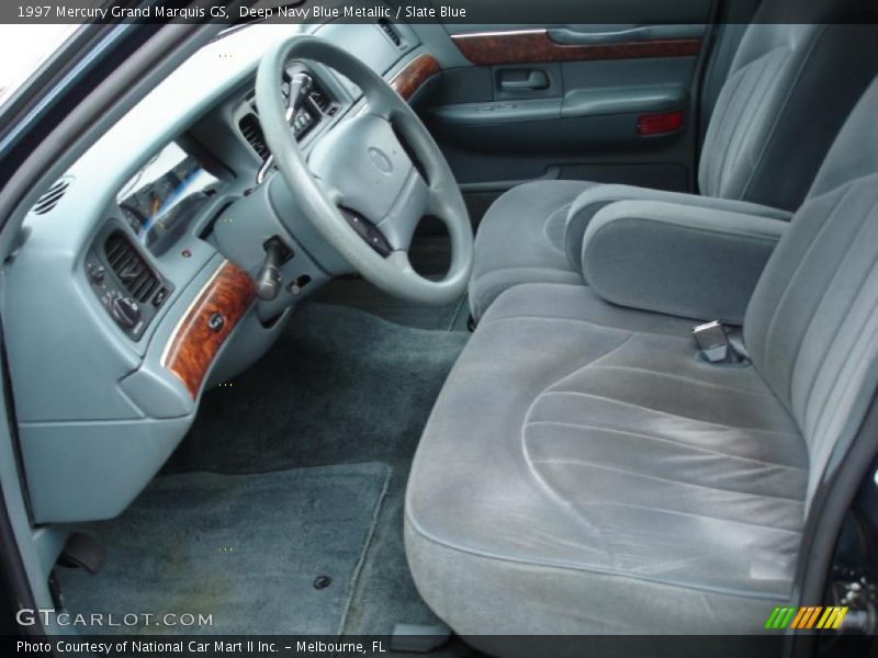 Deep Navy Blue Metallic / Slate Blue 1997 Mercury Grand Marquis GS