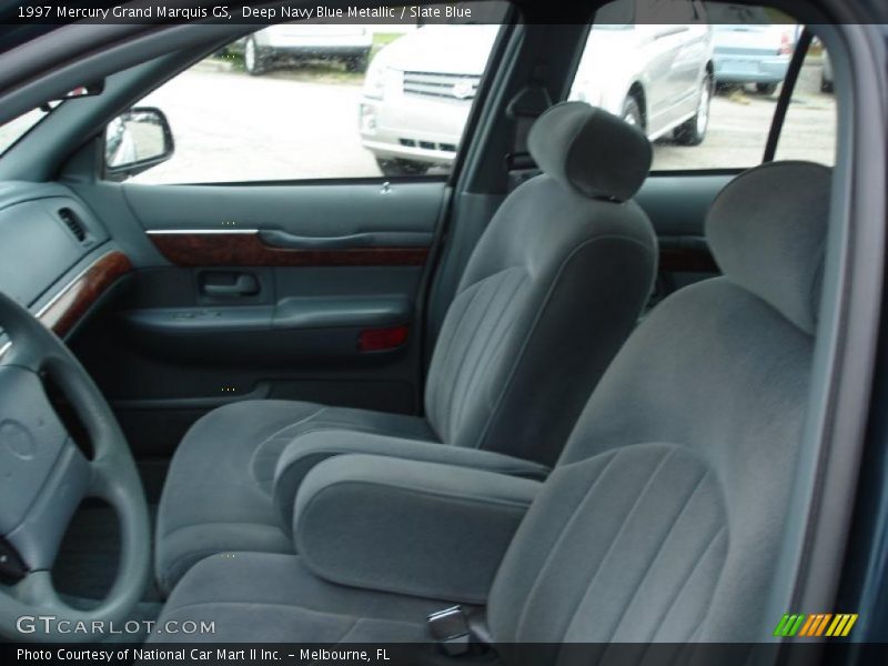 Deep Navy Blue Metallic / Slate Blue 1997 Mercury Grand Marquis GS