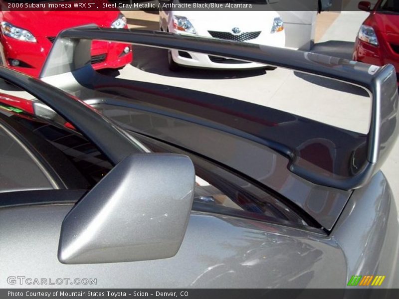 Steel Gray Metallic / Anthracite Black/Blue Alcantara 2006 Subaru Impreza WRX STi