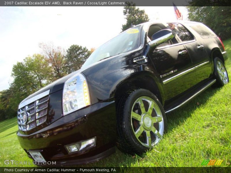 Black Raven / Cocoa/Light Cashmere 2007 Cadillac Escalade ESV AWD