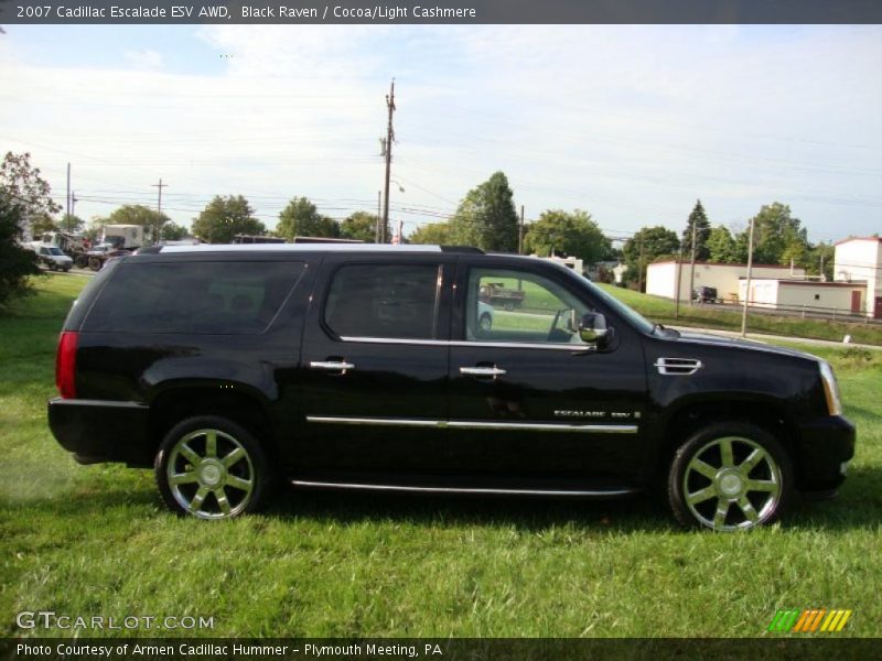 Black Raven / Cocoa/Light Cashmere 2007 Cadillac Escalade ESV AWD