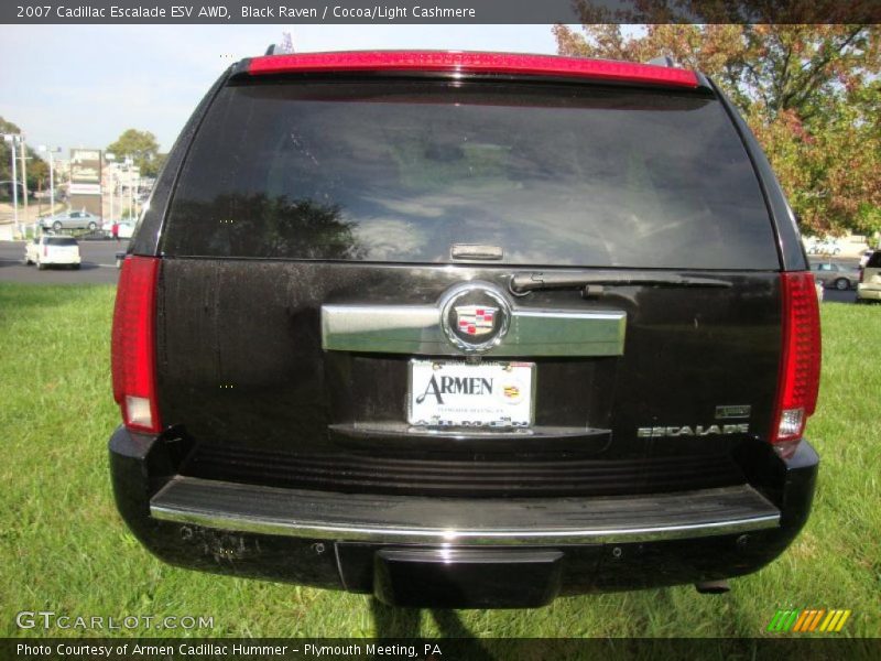 Black Raven / Cocoa/Light Cashmere 2007 Cadillac Escalade ESV AWD
