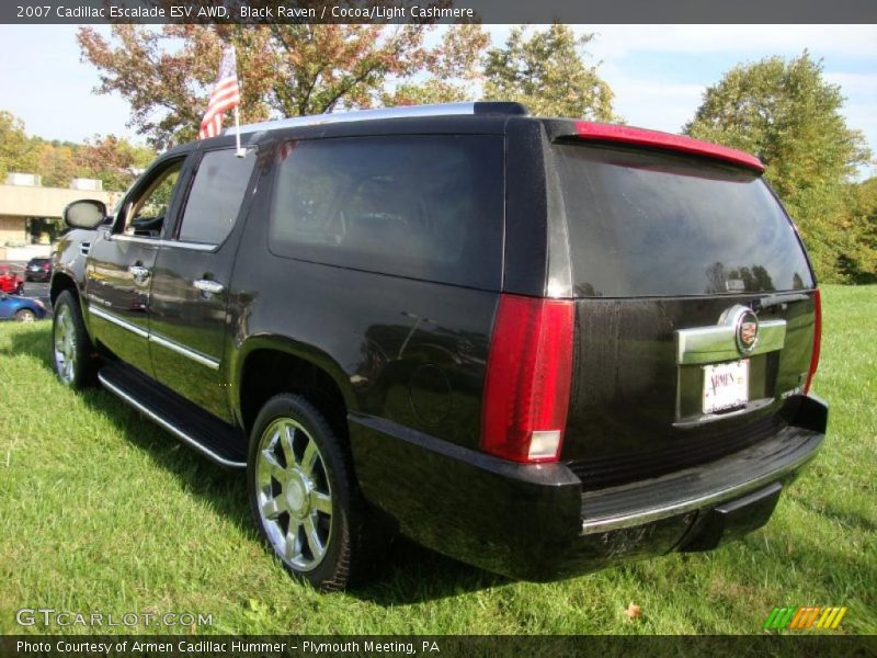 Black Raven / Cocoa/Light Cashmere 2007 Cadillac Escalade ESV AWD