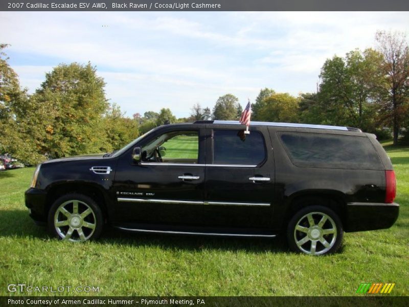 Black Raven / Cocoa/Light Cashmere 2007 Cadillac Escalade ESV AWD