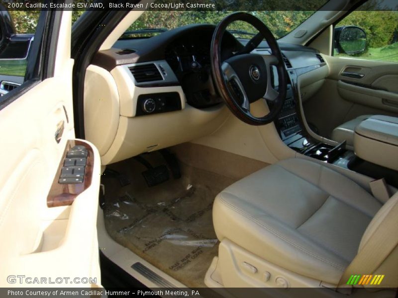 Black Raven / Cocoa/Light Cashmere 2007 Cadillac Escalade ESV AWD
