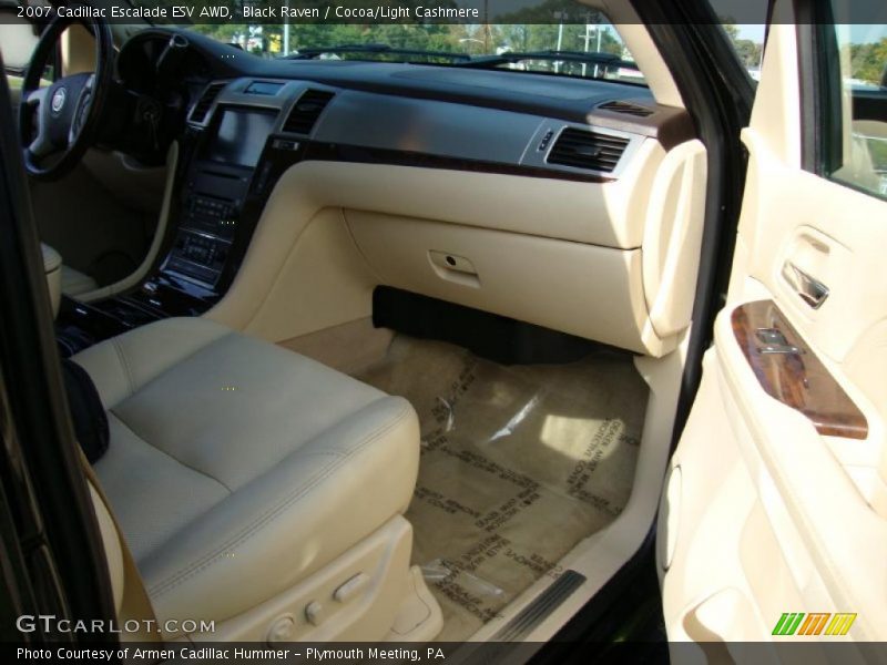 Black Raven / Cocoa/Light Cashmere 2007 Cadillac Escalade ESV AWD