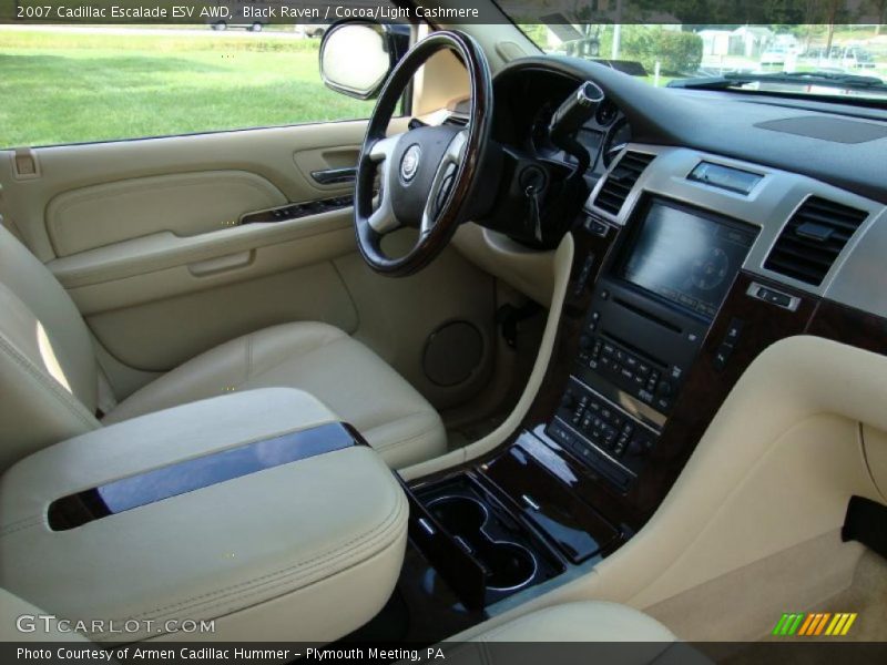 Black Raven / Cocoa/Light Cashmere 2007 Cadillac Escalade ESV AWD