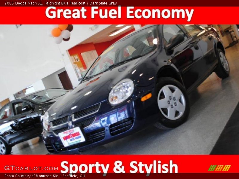 Midnight Blue Pearlcoat / Dark Slate Gray 2005 Dodge Neon SE