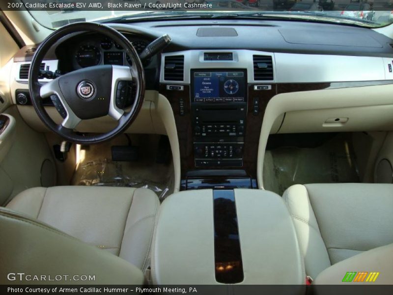 Black Raven / Cocoa/Light Cashmere 2007 Cadillac Escalade ESV AWD