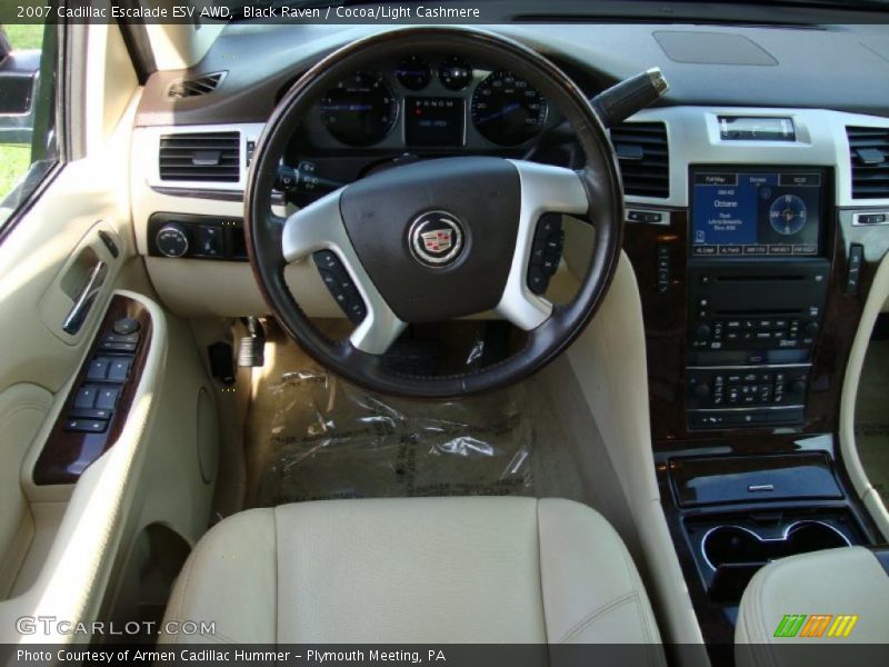 Black Raven / Cocoa/Light Cashmere 2007 Cadillac Escalade ESV AWD
