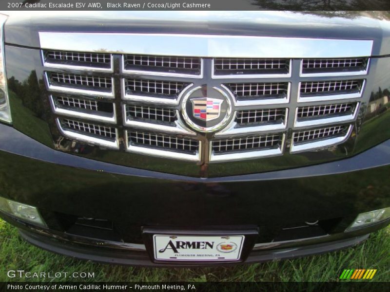 Black Raven / Cocoa/Light Cashmere 2007 Cadillac Escalade ESV AWD