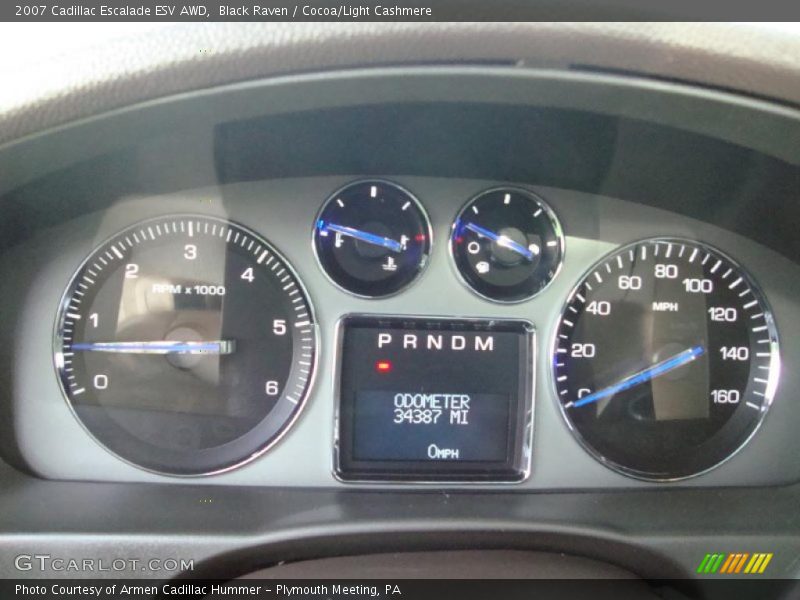 Black Raven / Cocoa/Light Cashmere 2007 Cadillac Escalade ESV AWD
