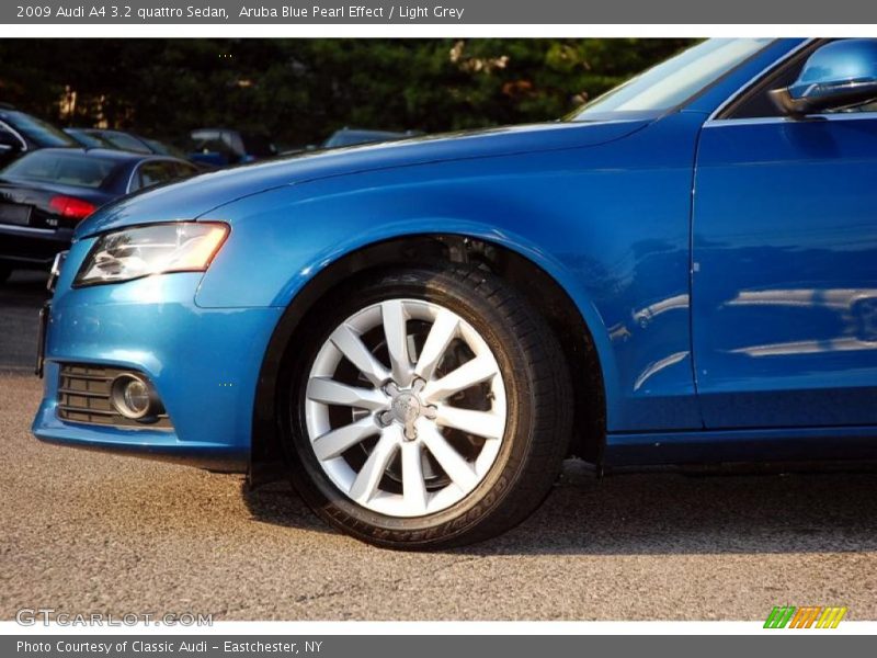Aruba Blue Pearl Effect / Light Grey 2009 Audi A4 3.2 quattro Sedan