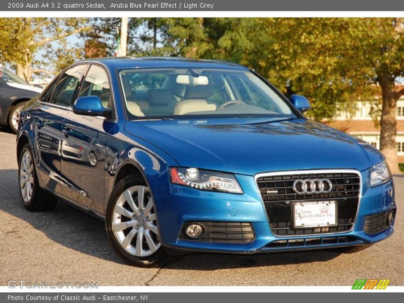 Aruba Blue Pearl Effect / Light Grey 2009 Audi A4 3.2 quattro Sedan