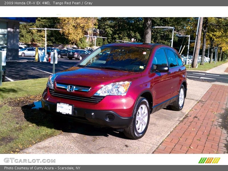 Tango Red Pearl / Gray 2009 Honda CR-V EX 4WD