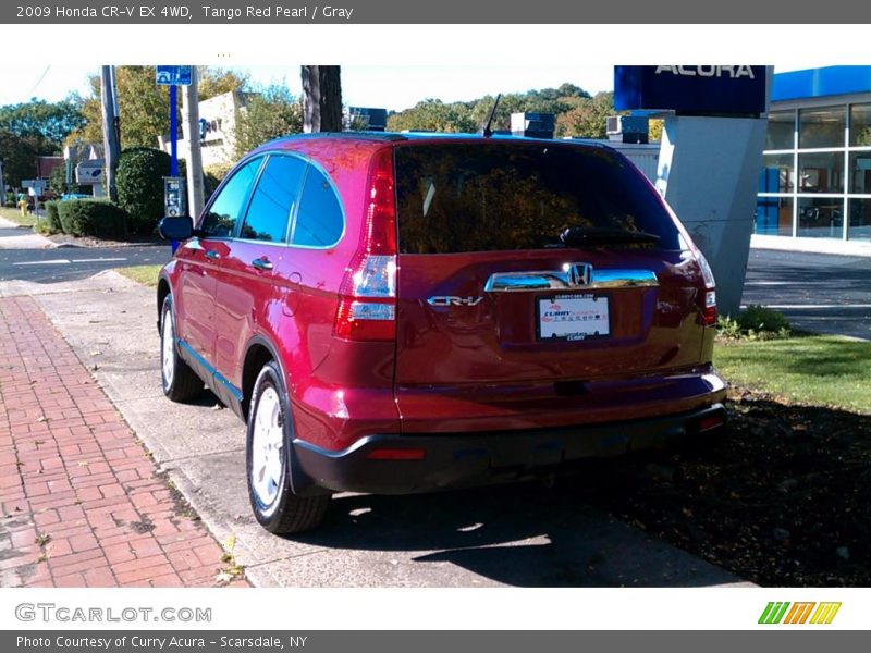 Tango Red Pearl / Gray 2009 Honda CR-V EX 4WD
