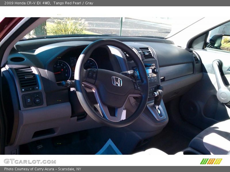 Tango Red Pearl / Gray 2009 Honda CR-V EX 4WD