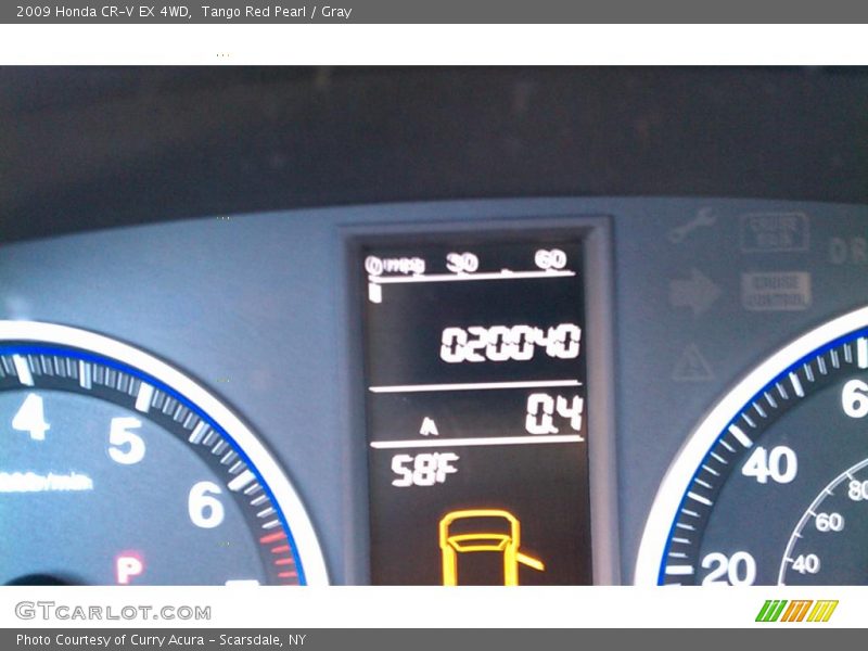 Tango Red Pearl / Gray 2009 Honda CR-V EX 4WD
