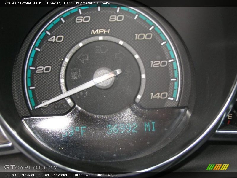 Dark Gray Metallic / Ebony 2009 Chevrolet Malibu LT Sedan