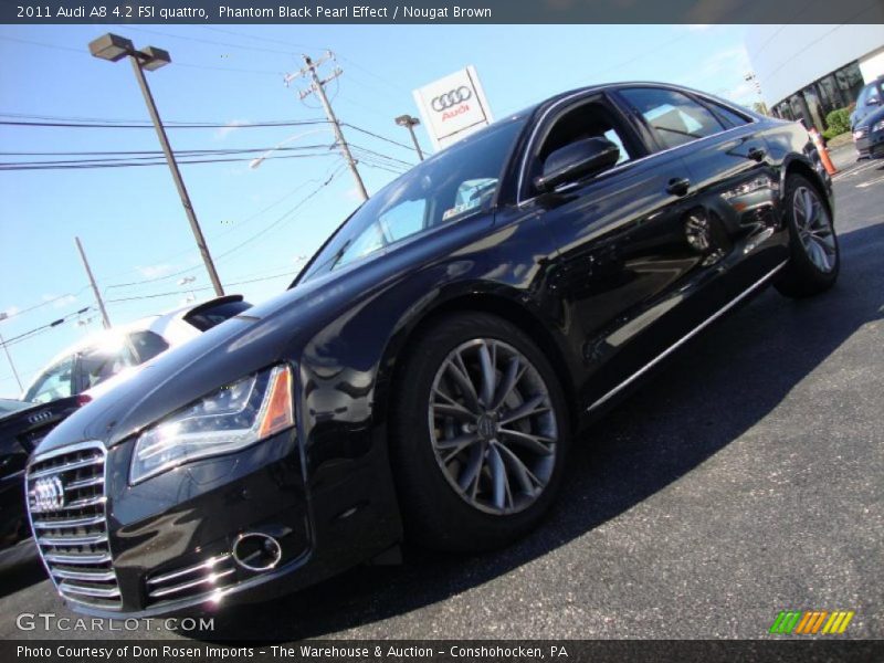 Phantom Black Pearl Effect / Nougat Brown 2011 Audi A8 4.2 FSI quattro