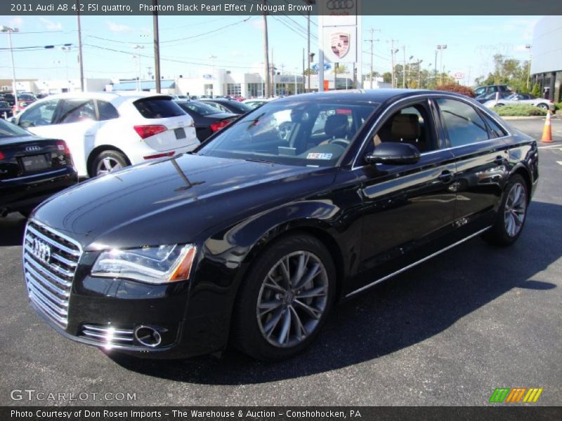 Phantom Black Pearl Effect / Nougat Brown 2011 Audi A8 4.2 FSI quattro