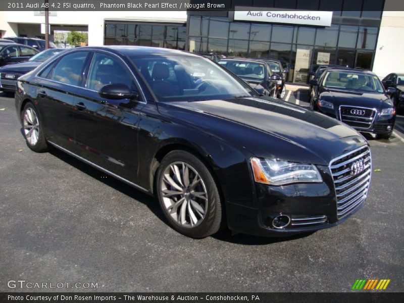 Phantom Black Pearl Effect / Nougat Brown 2011 Audi A8 4.2 FSI quattro