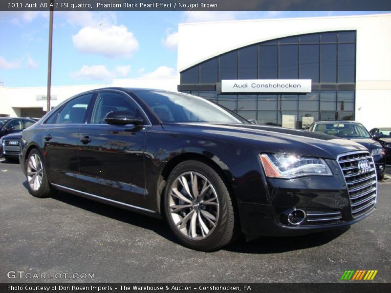 Phantom Black Pearl Effect / Nougat Brown 2011 Audi A8 4.2 FSI quattro