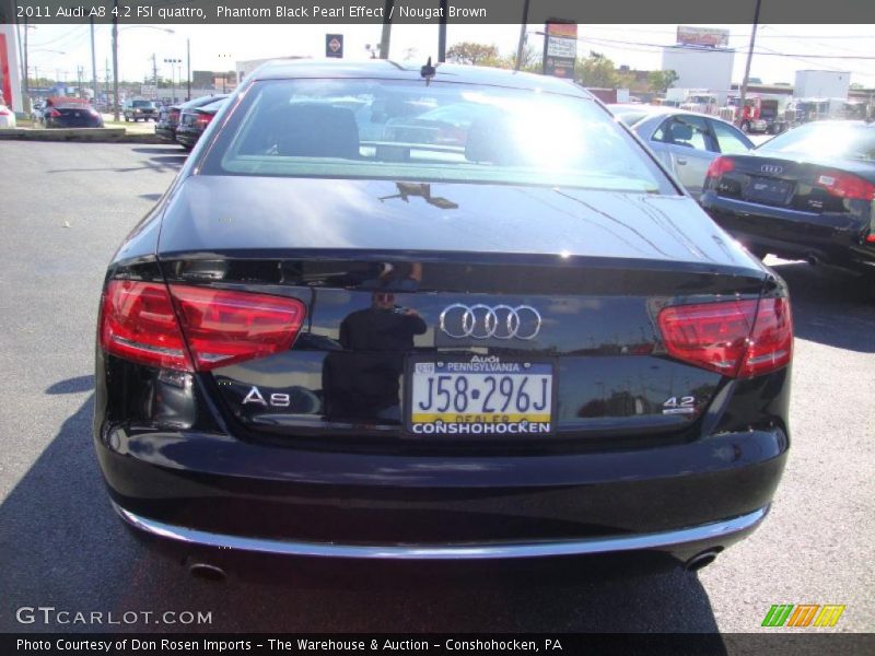 Phantom Black Pearl Effect / Nougat Brown 2011 Audi A8 4.2 FSI quattro