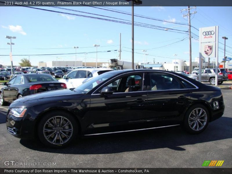 Phantom Black Pearl Effect / Nougat Brown 2011 Audi A8 4.2 FSI quattro