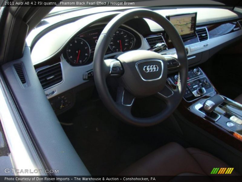 Phantom Black Pearl Effect / Nougat Brown 2011 Audi A8 4.2 FSI quattro