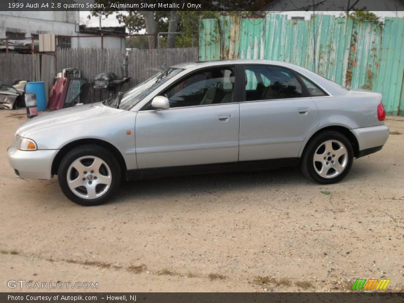 Aluminum Silver Metallic / Onyx 1999 Audi A4 2.8 quattro Sedan