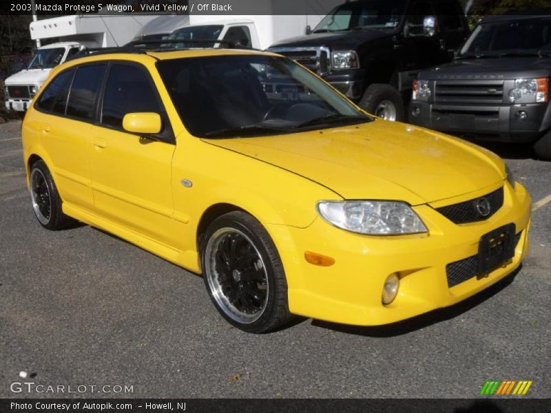 Vivid Yellow / Off Black 2003 Mazda Protege 5 Wagon