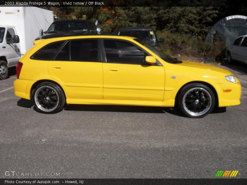 Vivid Yellow / Off Black 2003 Mazda Protege 5 Wagon
