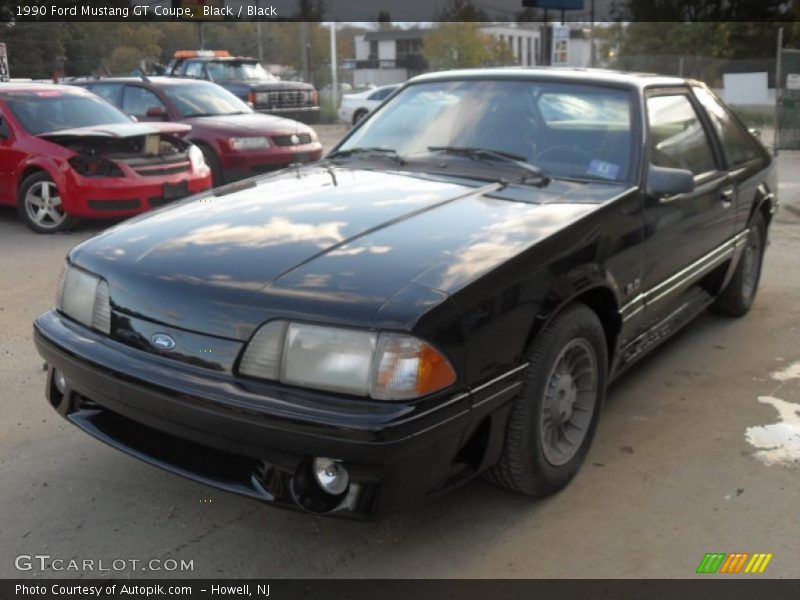 Black / Black 1990 Ford Mustang GT Coupe