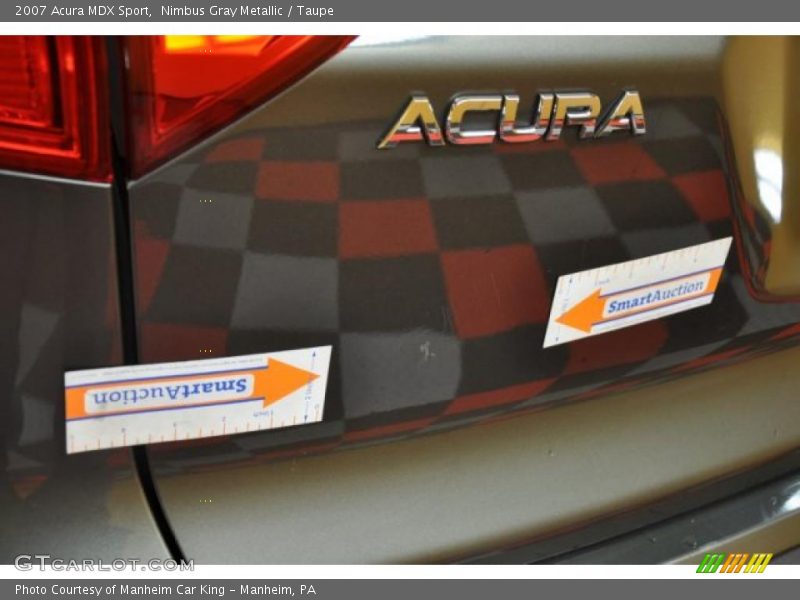 Nimbus Gray Metallic / Taupe 2007 Acura MDX Sport
