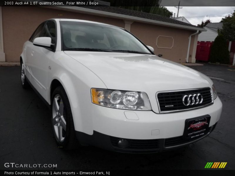 Polar White / Beige 2003 Audi A4 1.8T quattro Sedan