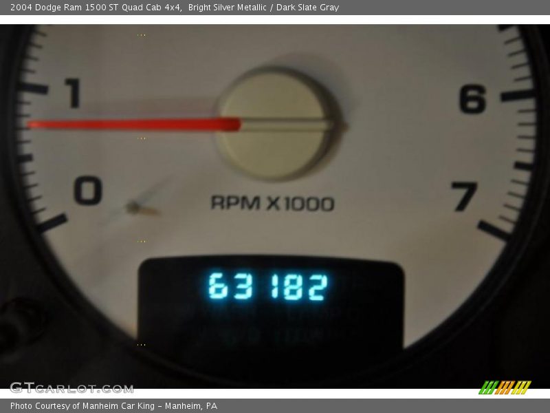 Bright Silver Metallic / Dark Slate Gray 2004 Dodge Ram 1500 ST Quad Cab 4x4