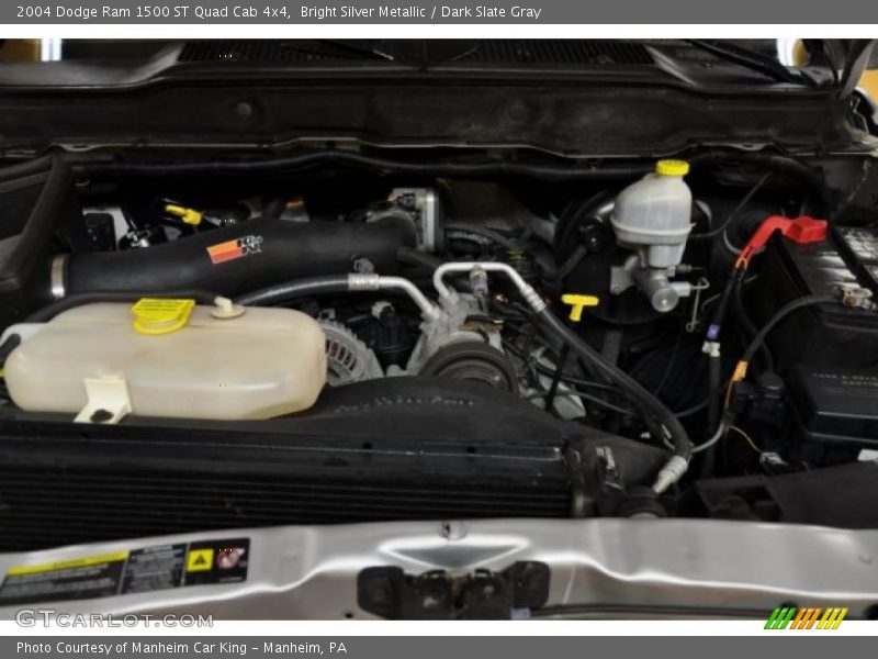 Bright Silver Metallic / Dark Slate Gray 2004 Dodge Ram 1500 ST Quad Cab 4x4