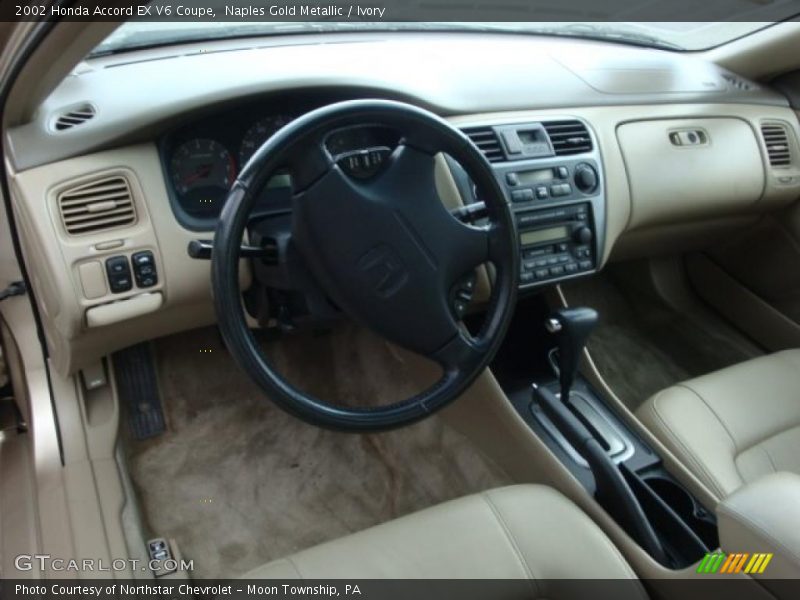 Naples Gold Metallic / Ivory 2002 Honda Accord EX V6 Coupe